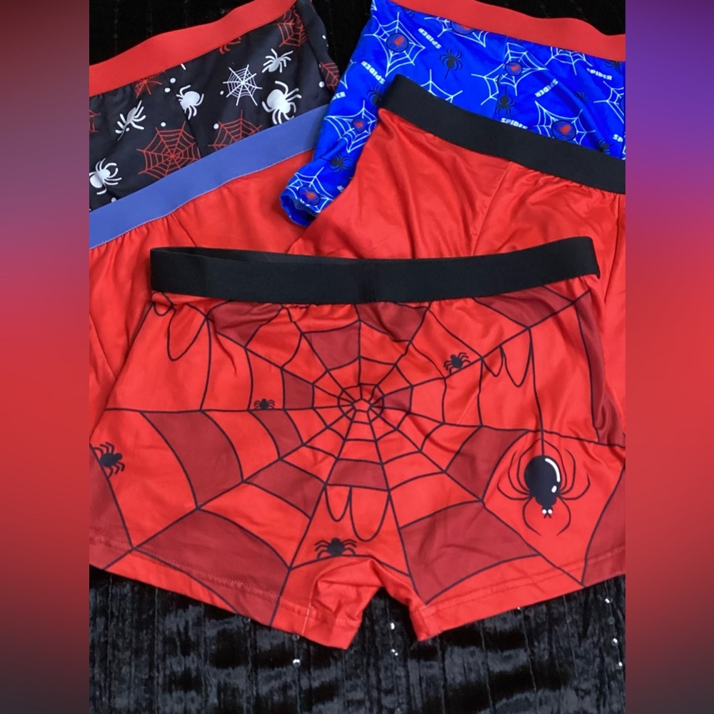 Kids Spider Web Print Boxer Briefs - Set Of 5 (9-10 Big Kid)